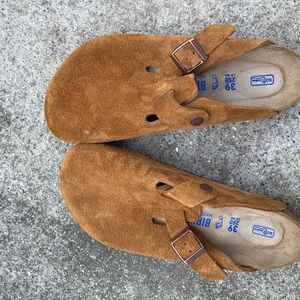 Women Birkenstock Boston SFB Mink Suede 39 regular width